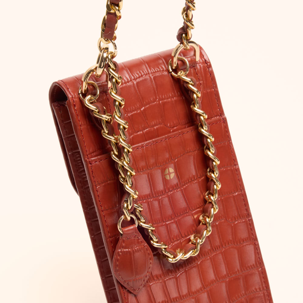 Pochette smartphone Chloé - Brique