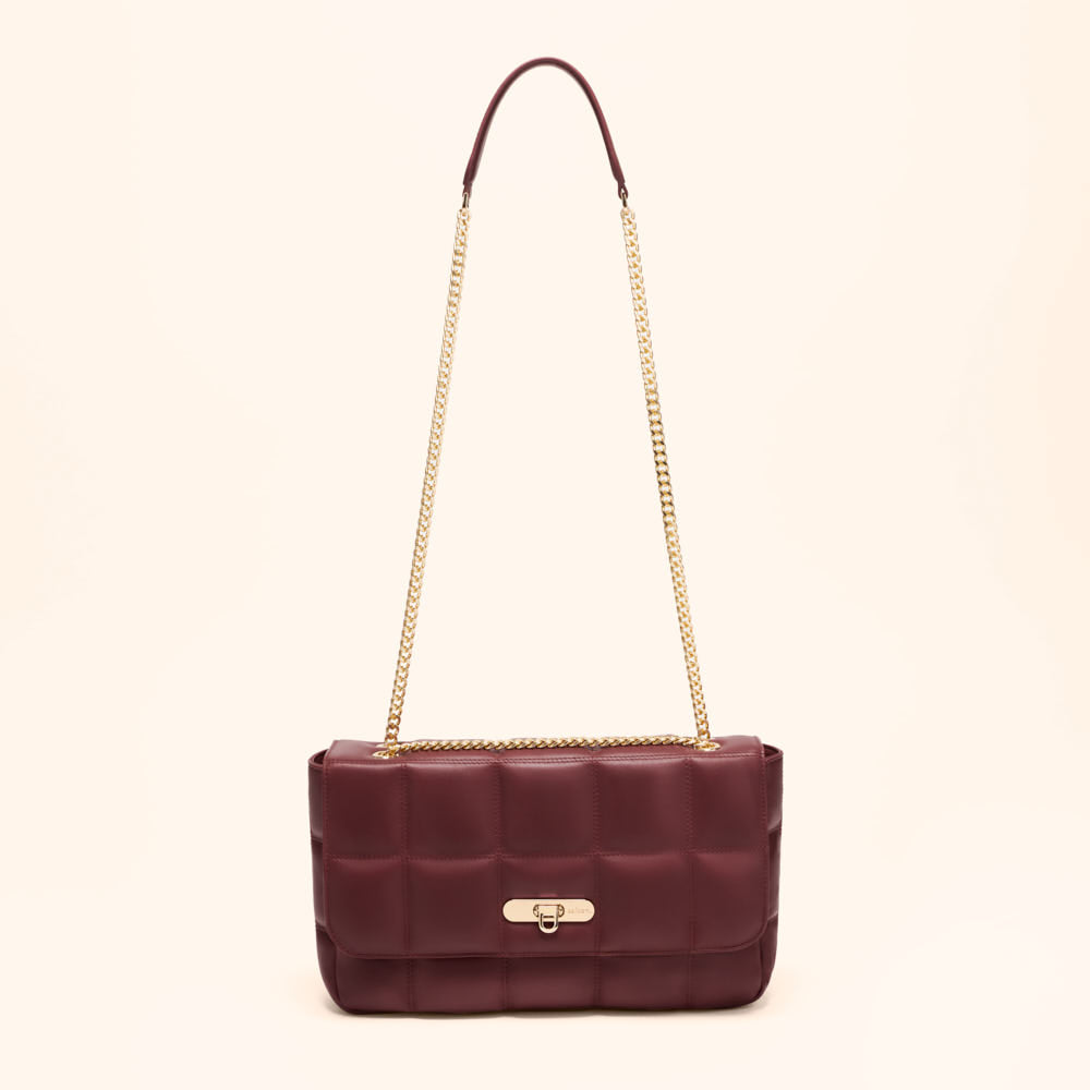 Sac porté épaule Frida - Bordeaux
