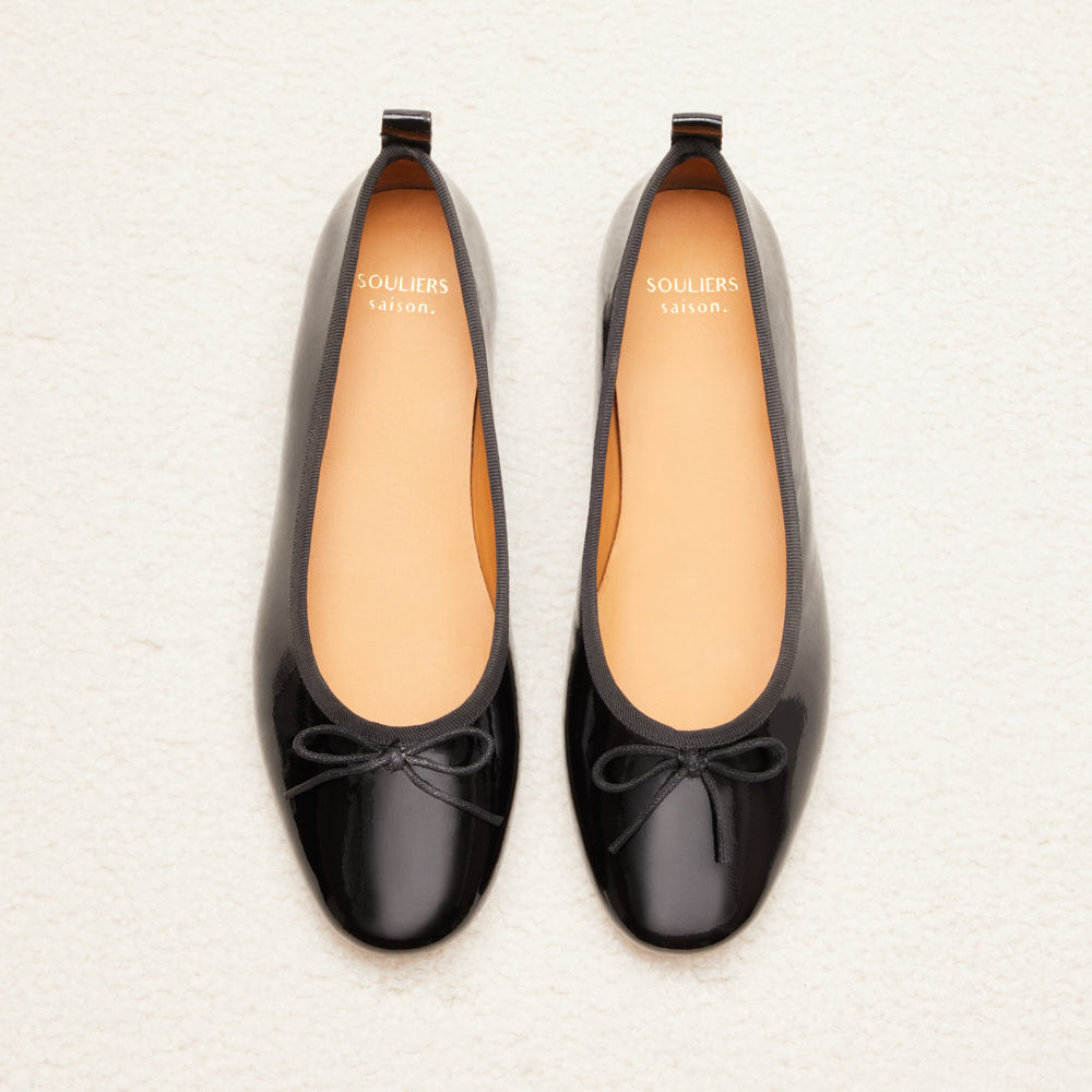 Ballerines Camille - Noir verni
