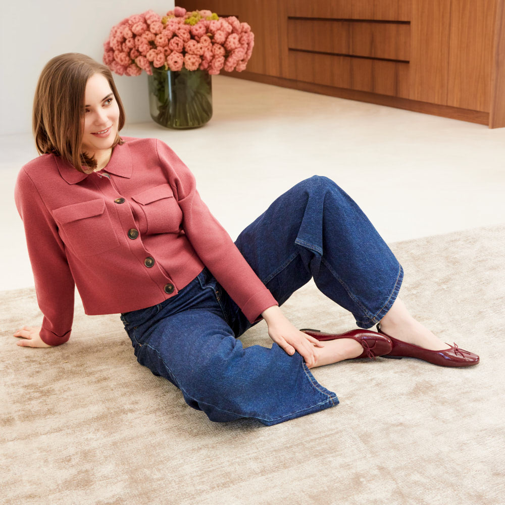 Ballerines Camille - Bordeaux verni