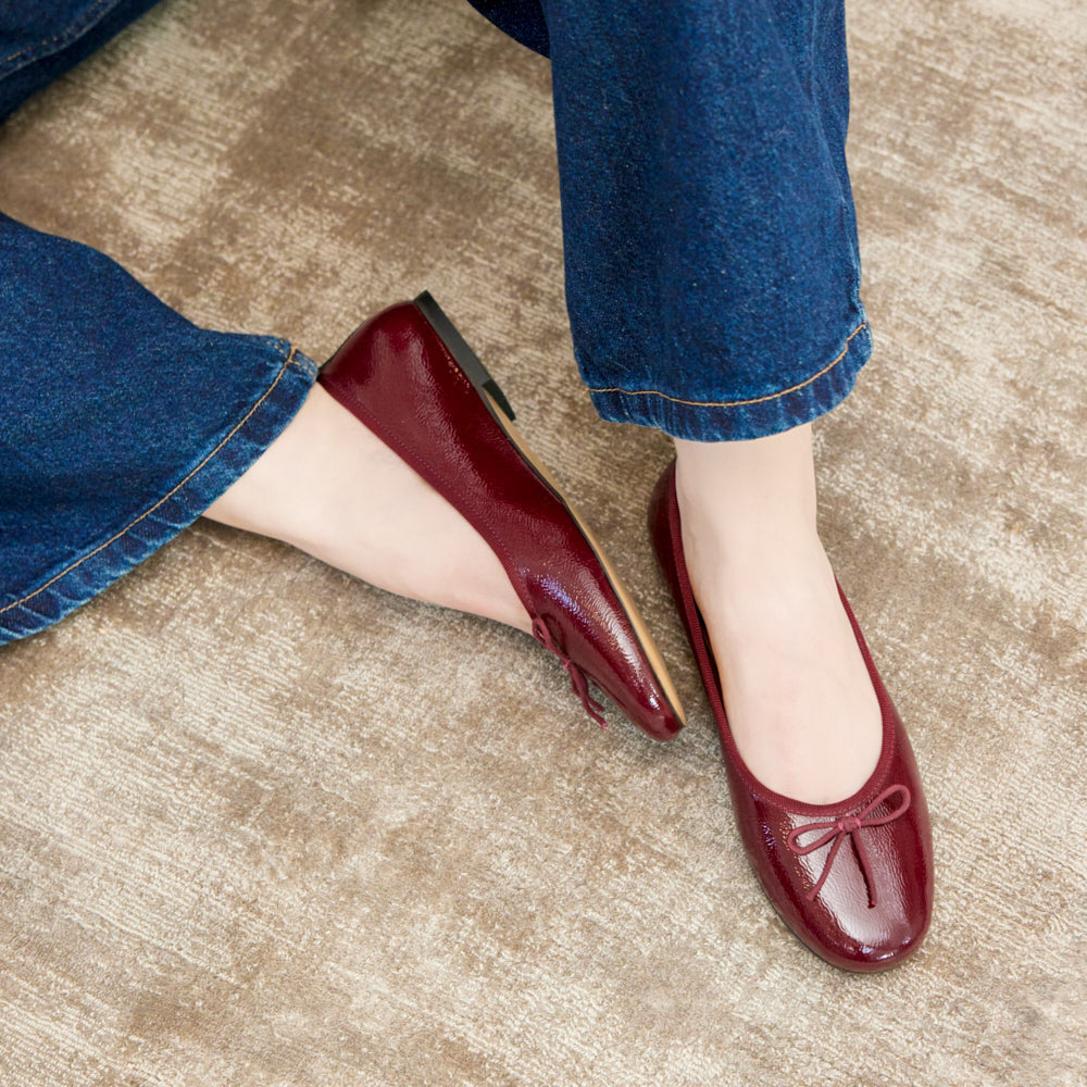 Ballerines Camille - Bordeaux verni