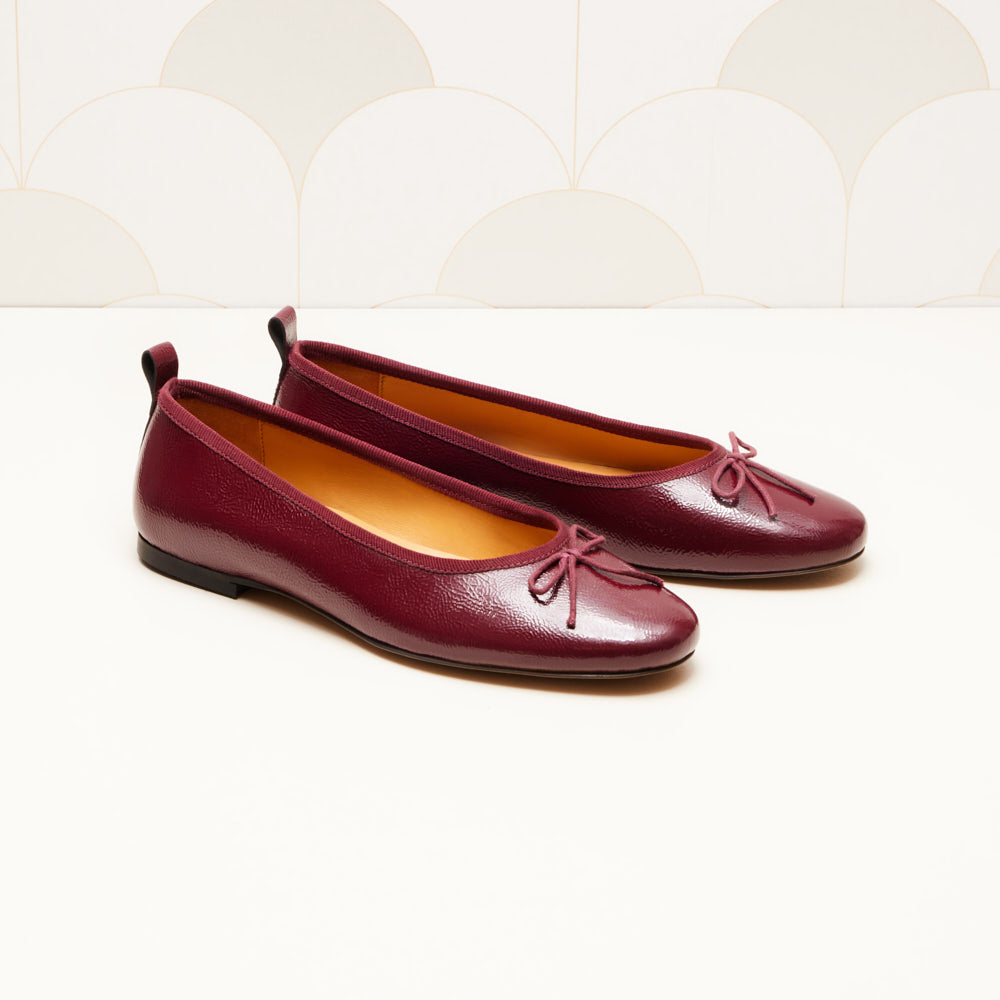 Ballerines VANELI Bordeaux Brillantes - Taille US 6.5 M (FR 37/38) - Neuves Sans Boîte