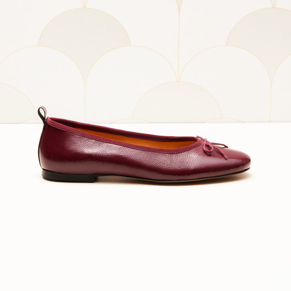Ballerines Camille - Bordeaux verni