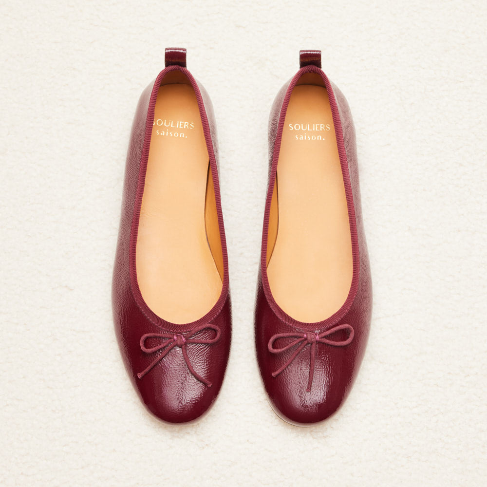 Ballerines Camille - Bordeaux verni