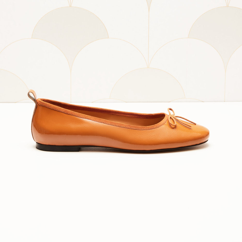 Ballerines Camille - Camel verni
