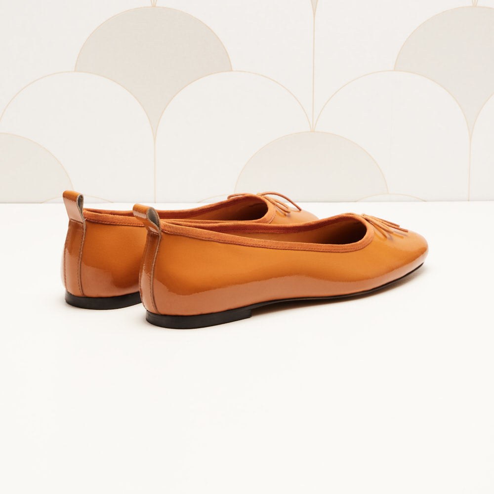 Ballerines Camille - Camel verni