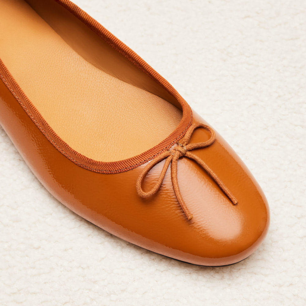 Ballerines Camille - Camel verni