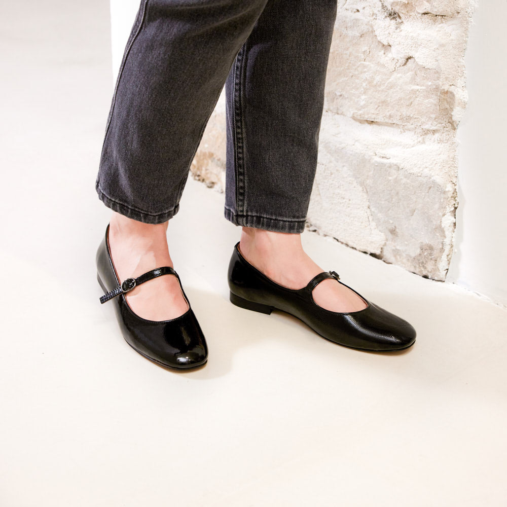 Ballerines Olivia - Noir verni