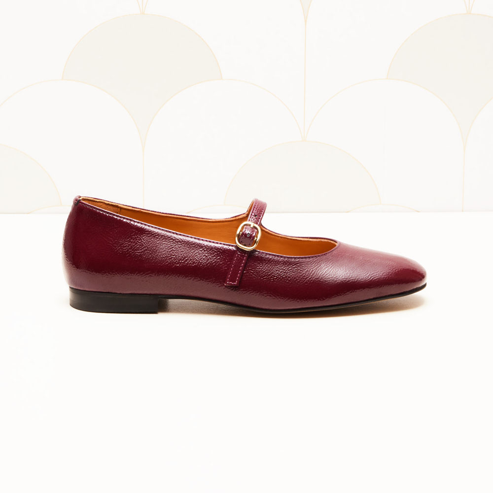 Ballerines Olivia - Bordeaux verni