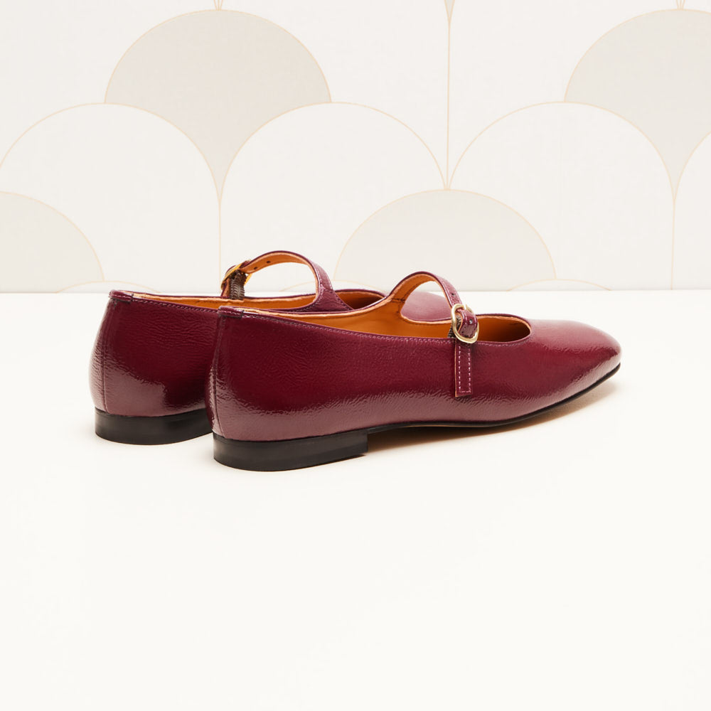 Ballerines Olivia - Bordeaux verni