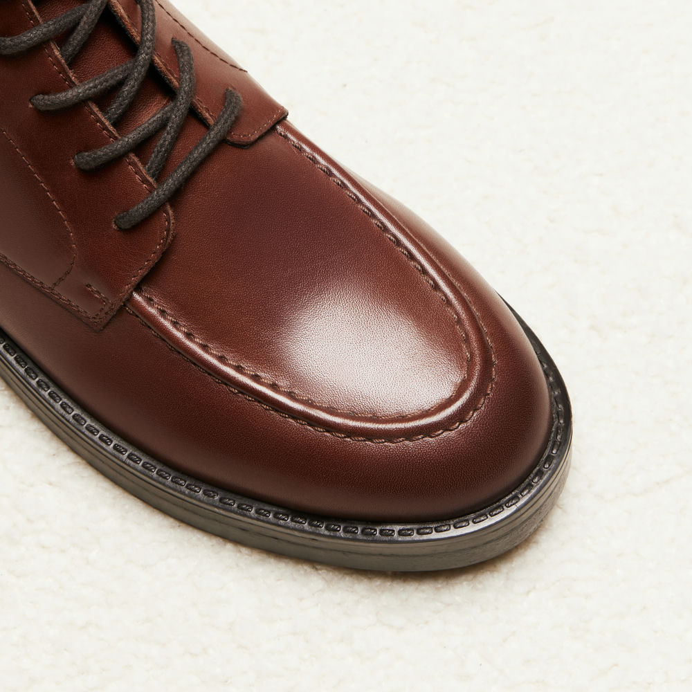 Bottines à lacets Violette - Marron