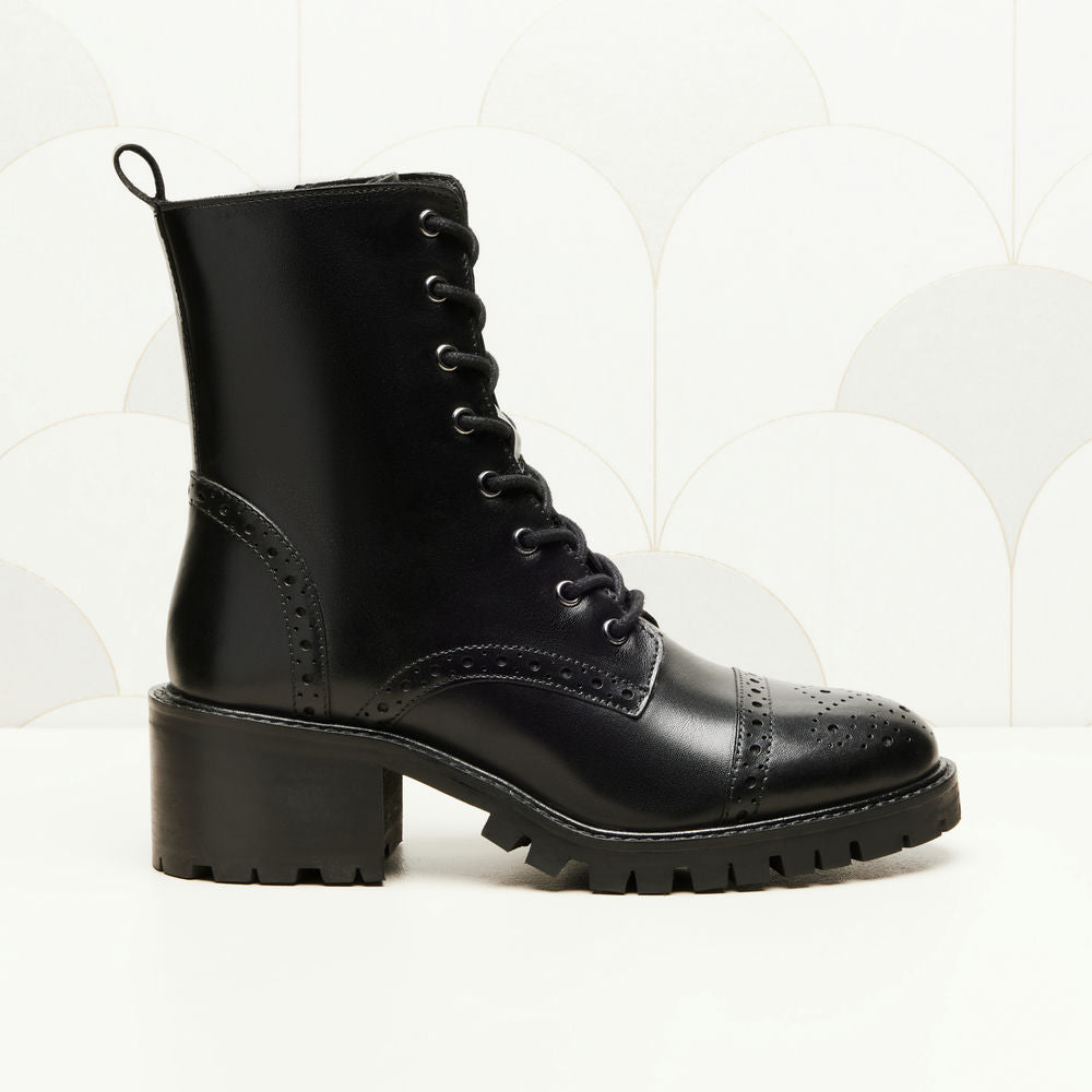 Bottines à lacets Nina - Noir