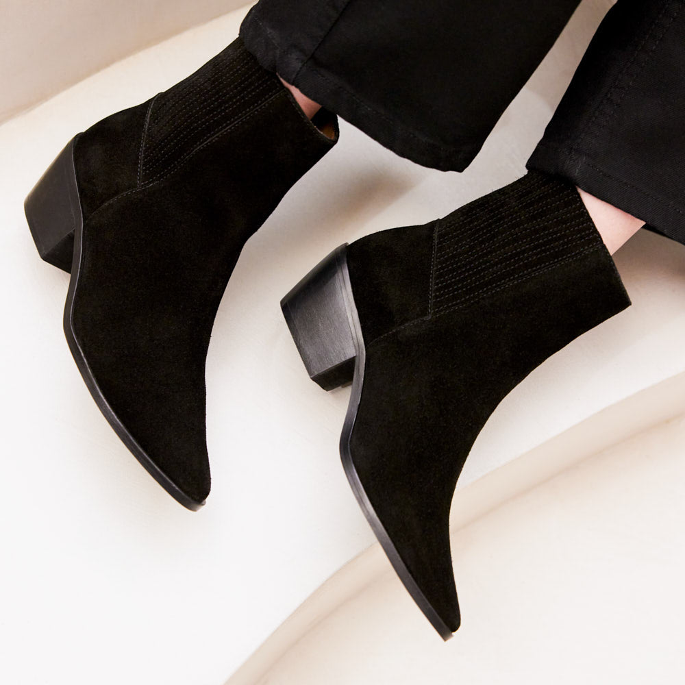 Bottines Lucile - Noir suede
