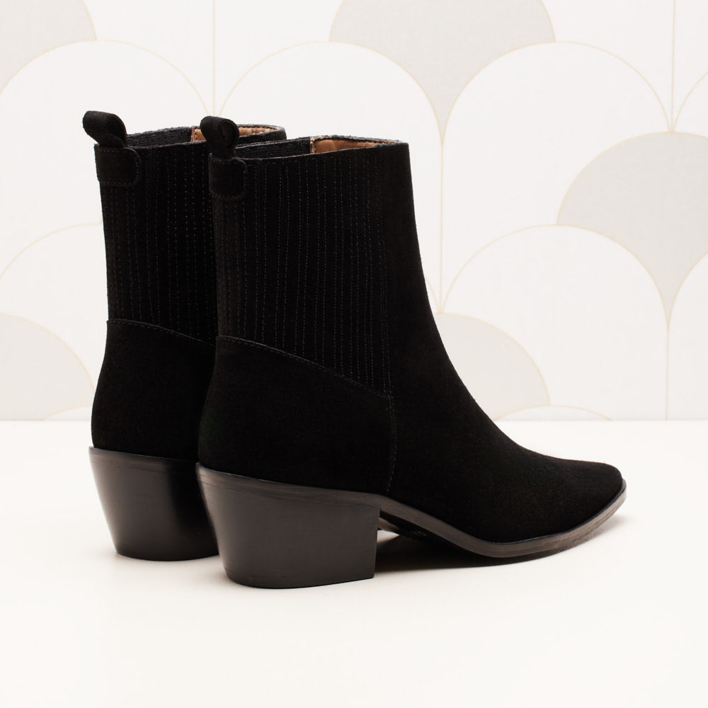 Bottines Lucile - Noir suede