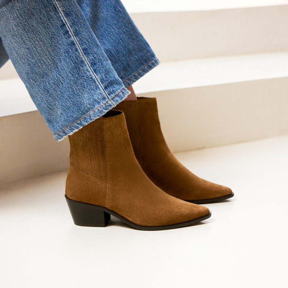 Bottines Lucile - Camel suede
