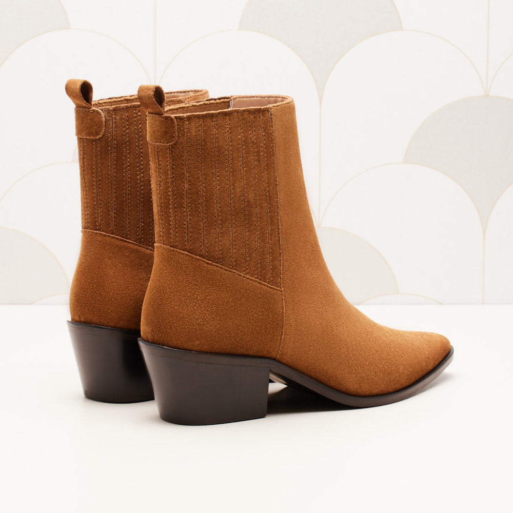 Bottines Lucile - Camel suede