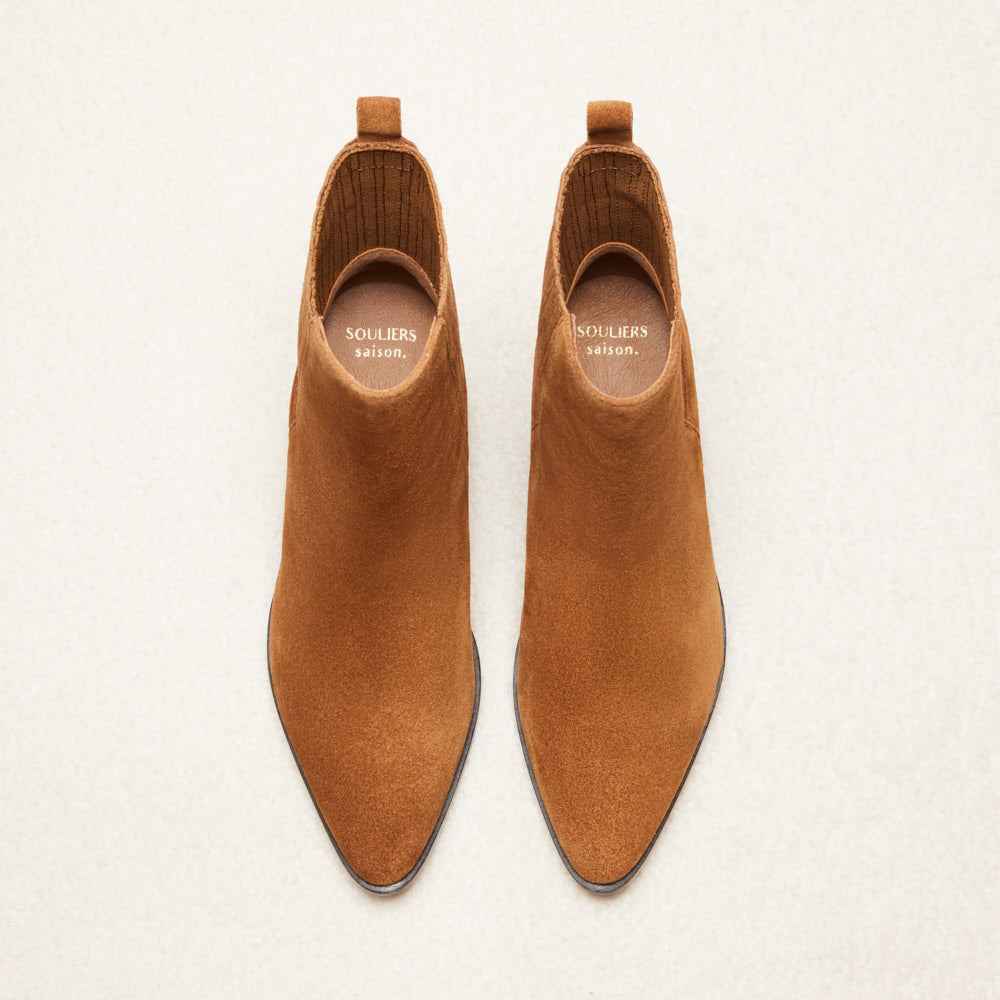 Bottines Lucile - Camel suede