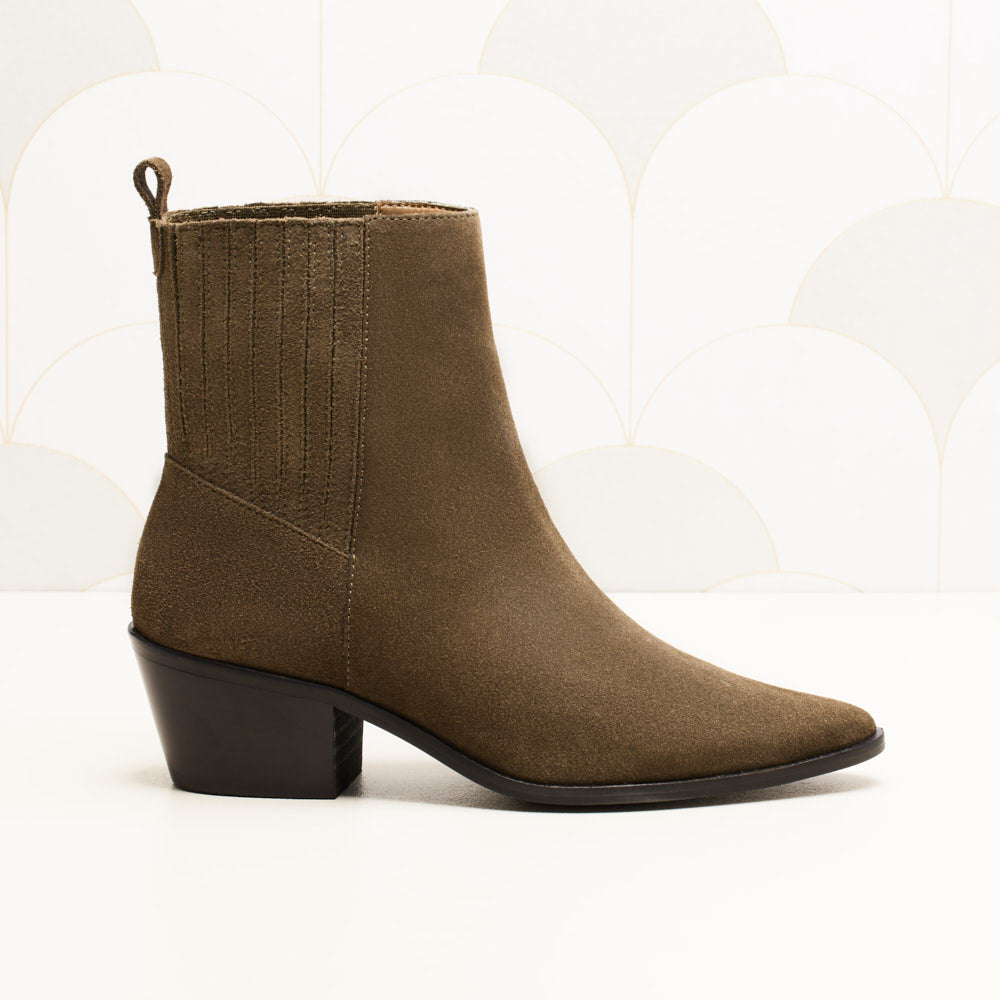 Bottines Lucile - Kaki suede