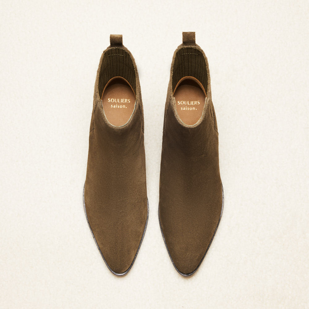 Bottines Lucile - Kaki suede