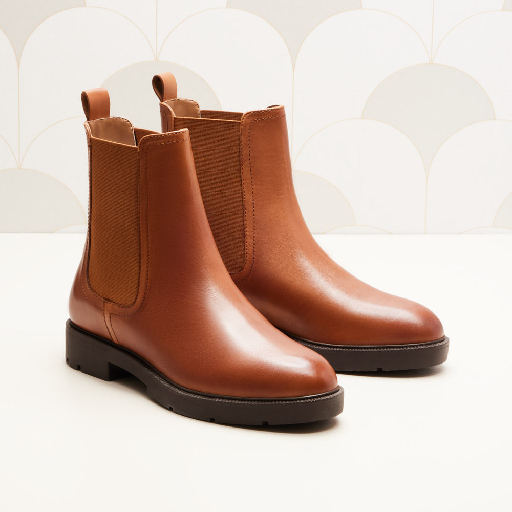 McFinlay - Bottines à lacets Henry en cuir - Camel – La Maison du Chausseur