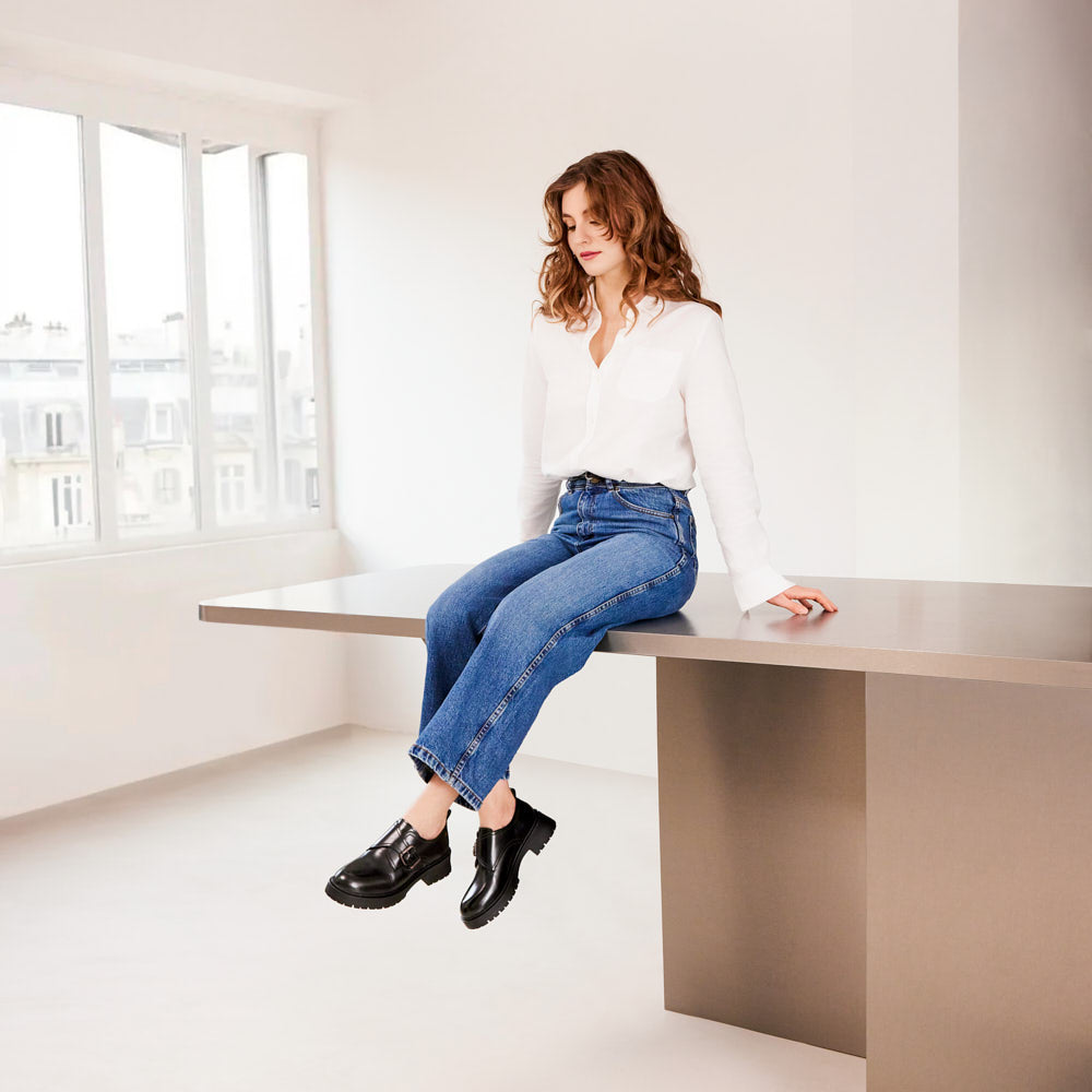 Derbies à boucle Izia - Noir glacé