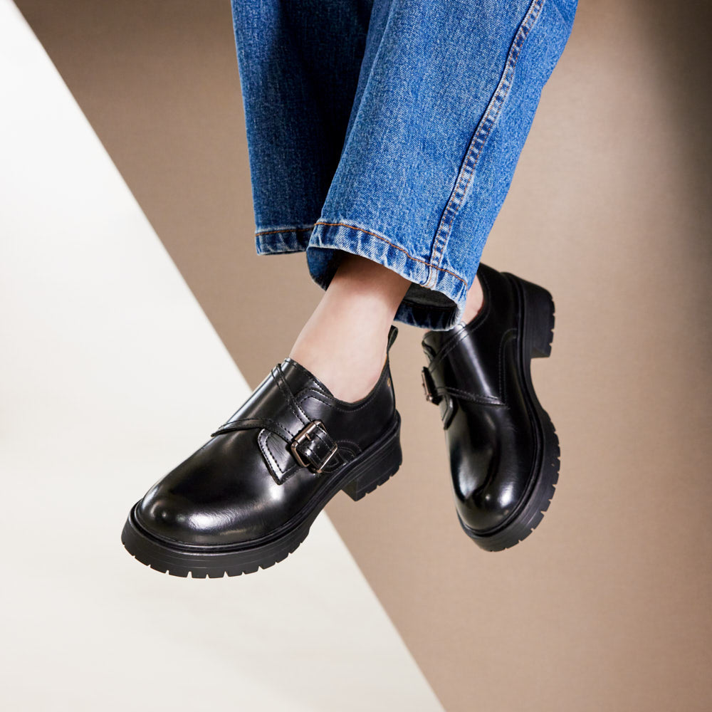 Derbies à boucle Izia - Noir glacé