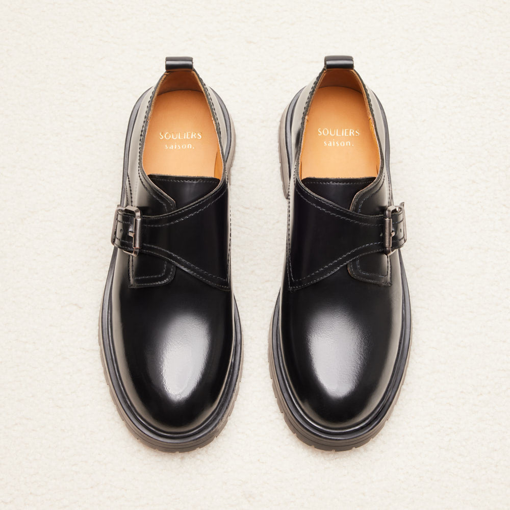 Derbies à boucle Izia - Noir glacé