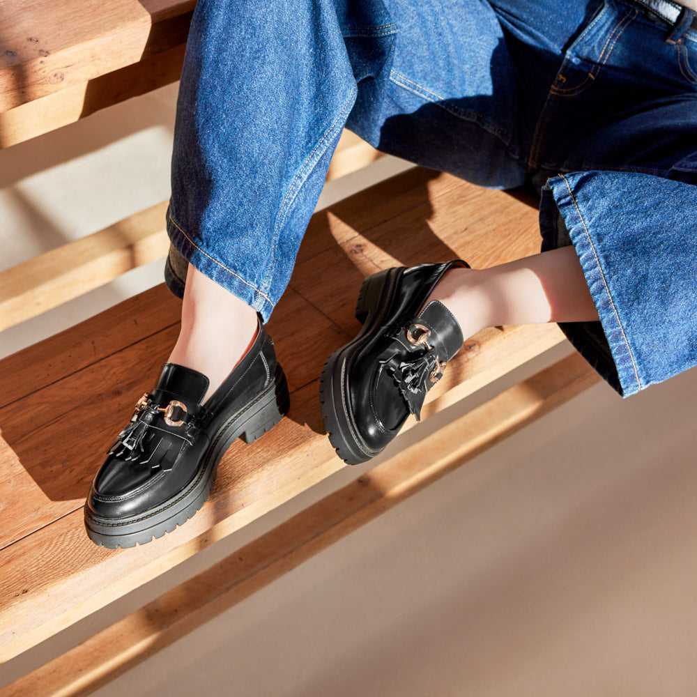 Mocassins Fiona - Noir glacé
