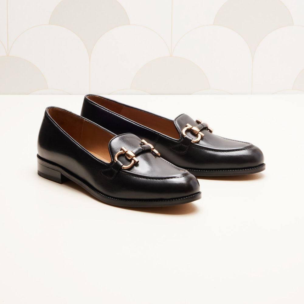 Mocassins Fleur - Noir
