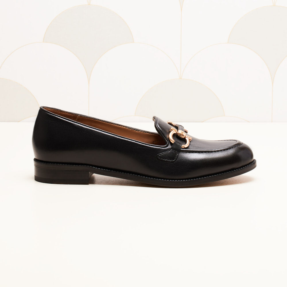 Mocassins Fleur - Noir