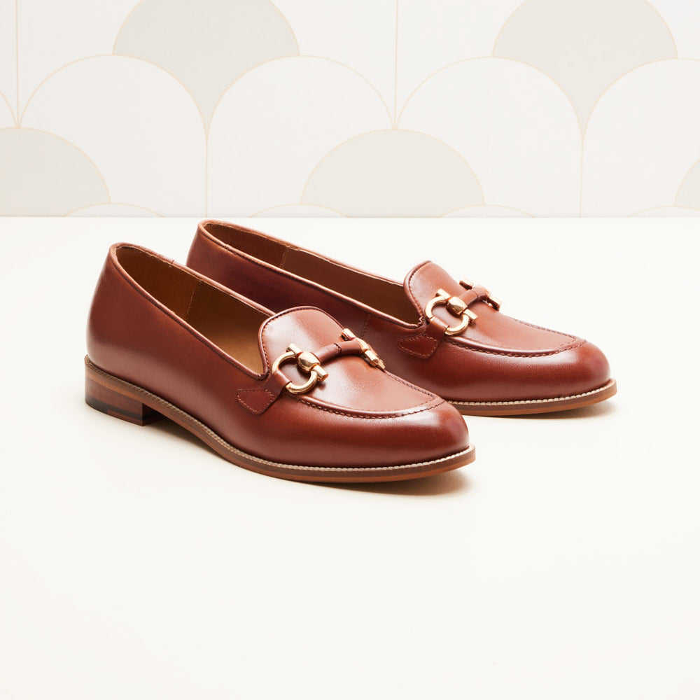 Mocassins Fleur - Marron