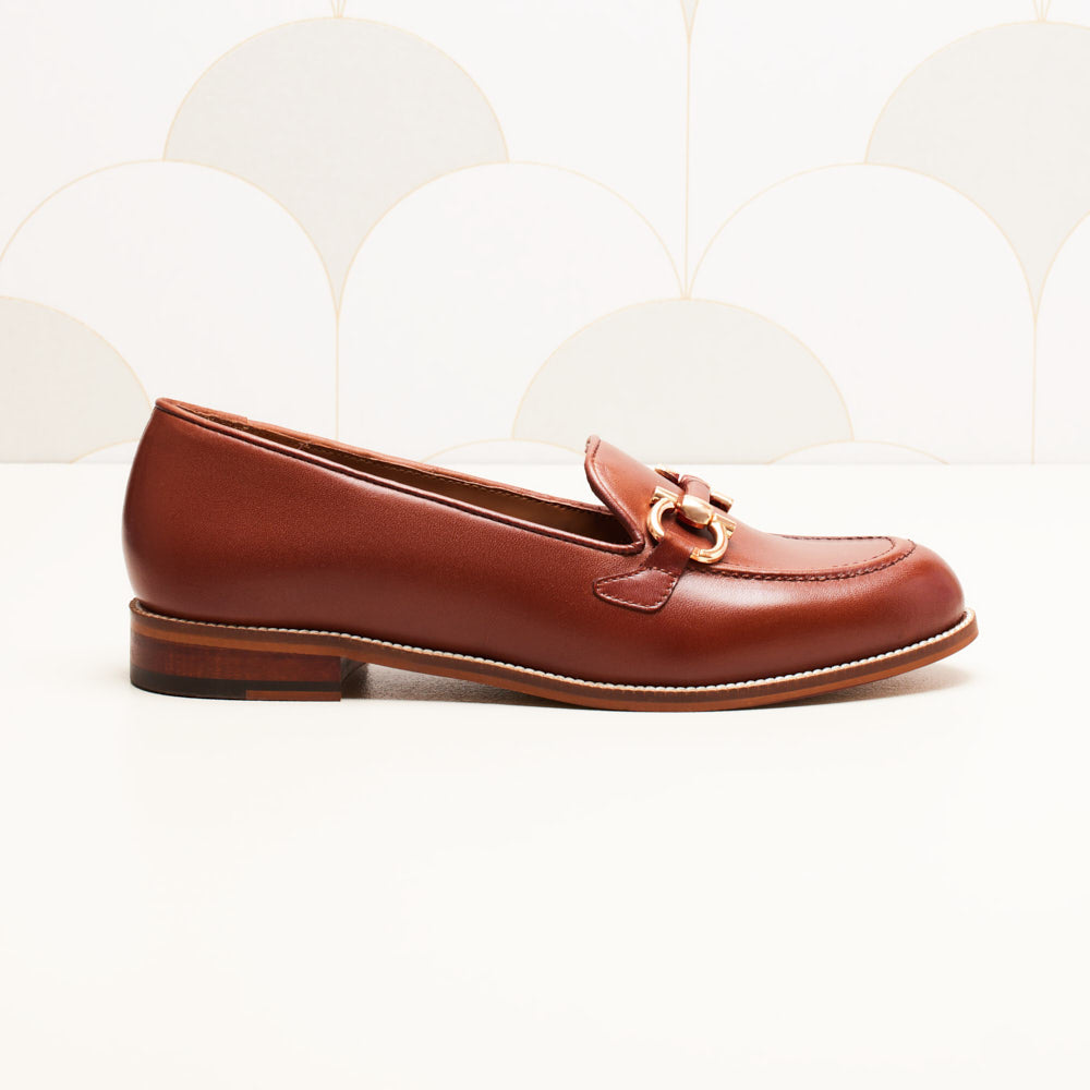Mocassins Fleur - Marron