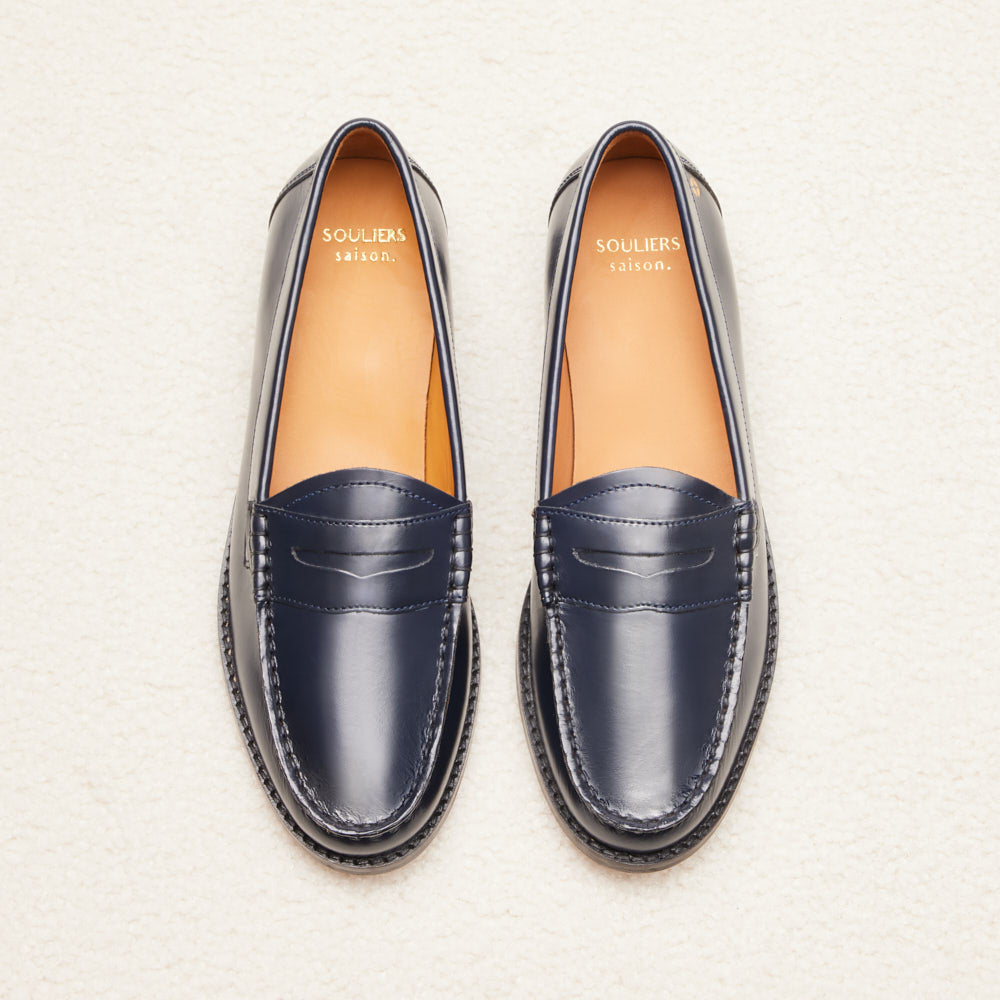 Mocassins Victoire - Bleu marine glacé