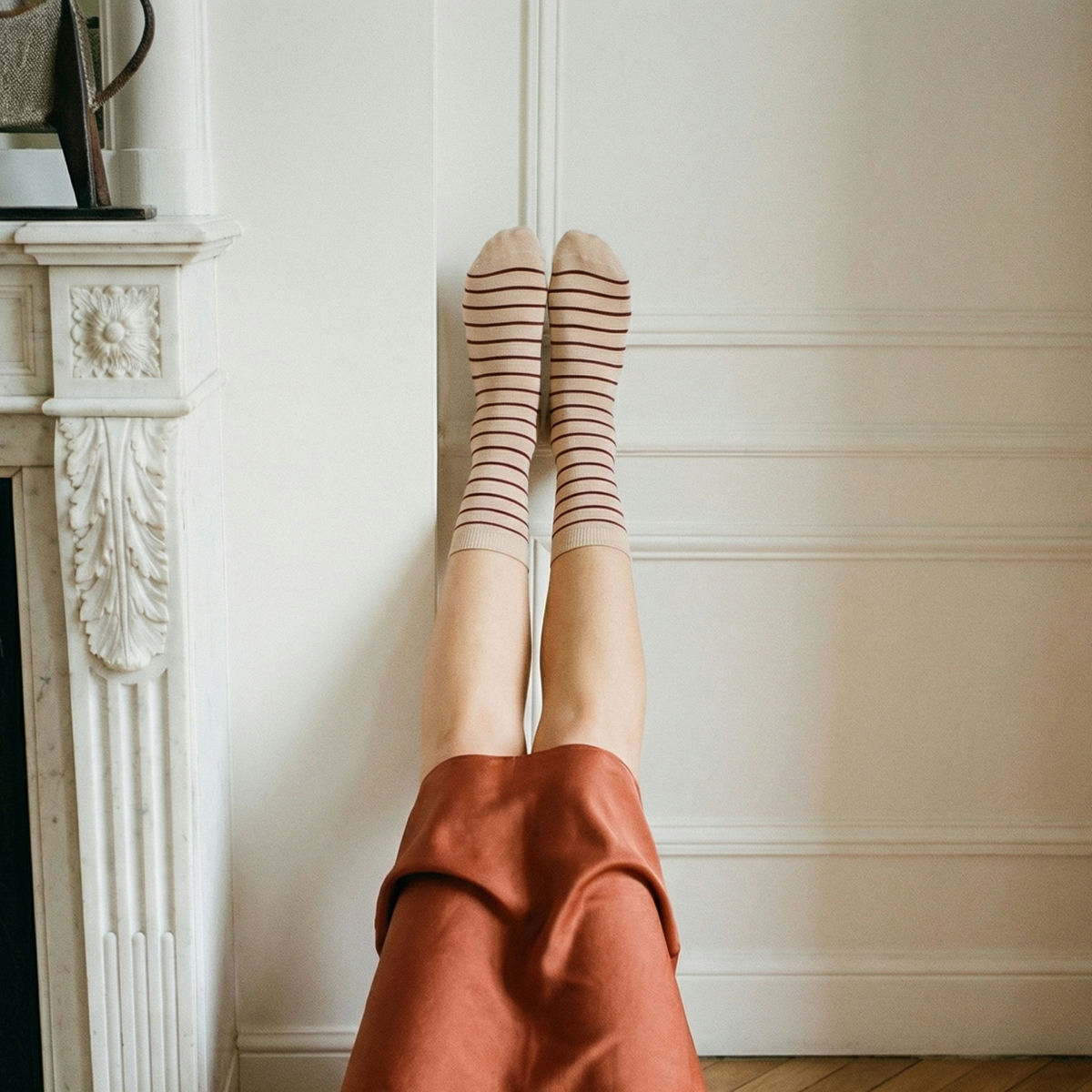 Chaussettes Léopard bordeaux x5