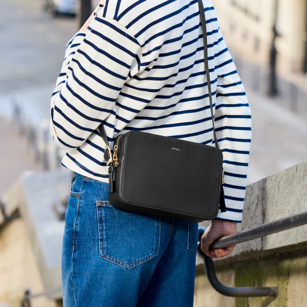 Sac bandoulière Agathe - Noir