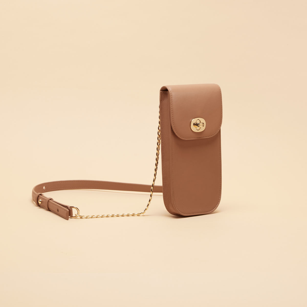 Pochette smartphone Agnès - Noisette