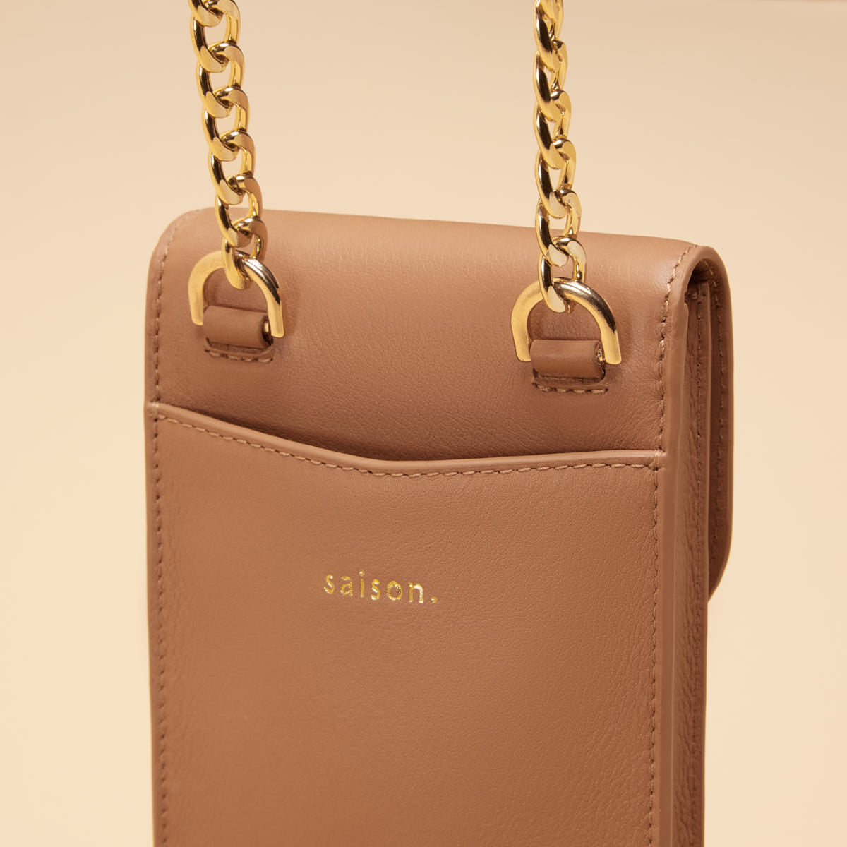 Pochette smartphone Agnès - Noisette