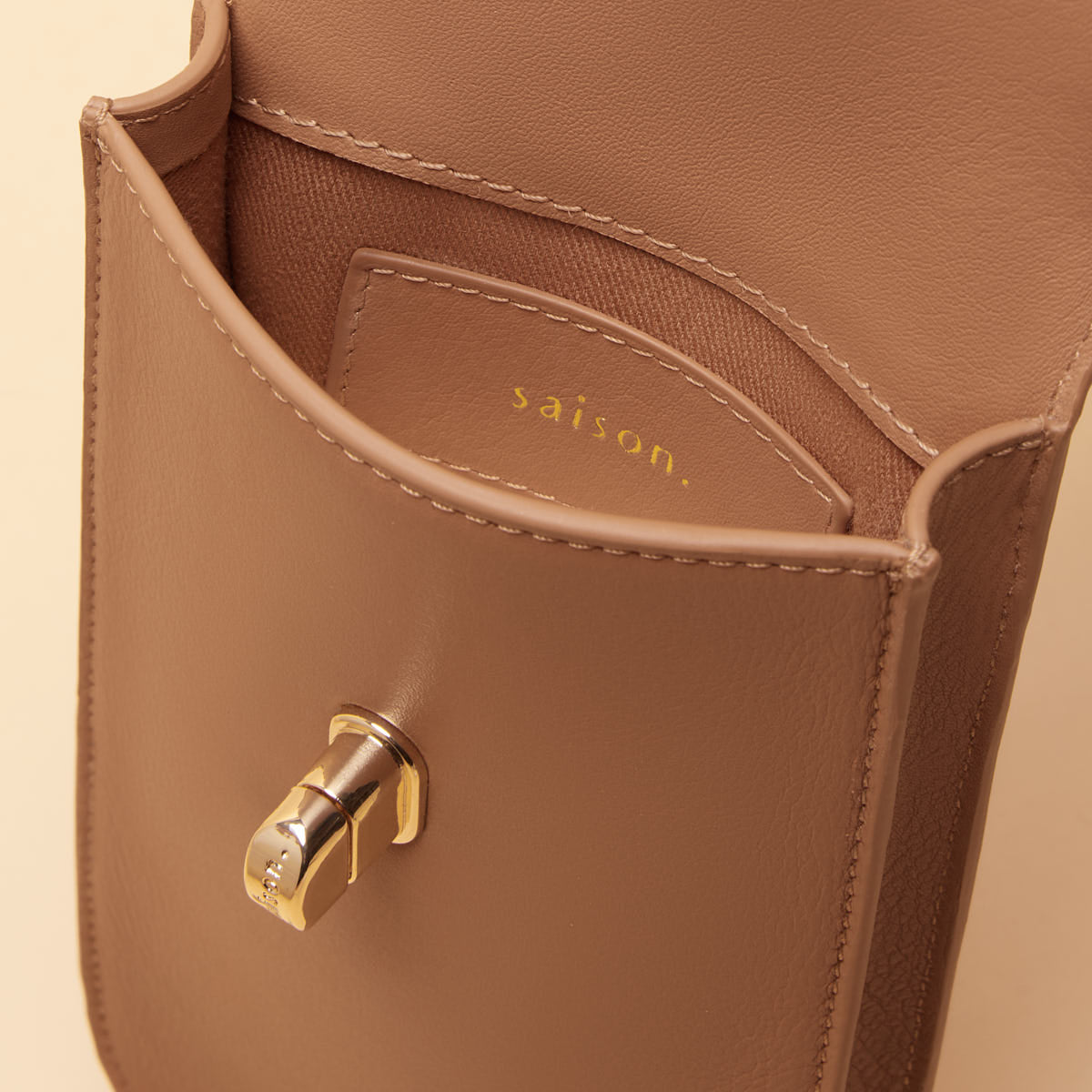 Pochette smartphone Agnès - Noisette