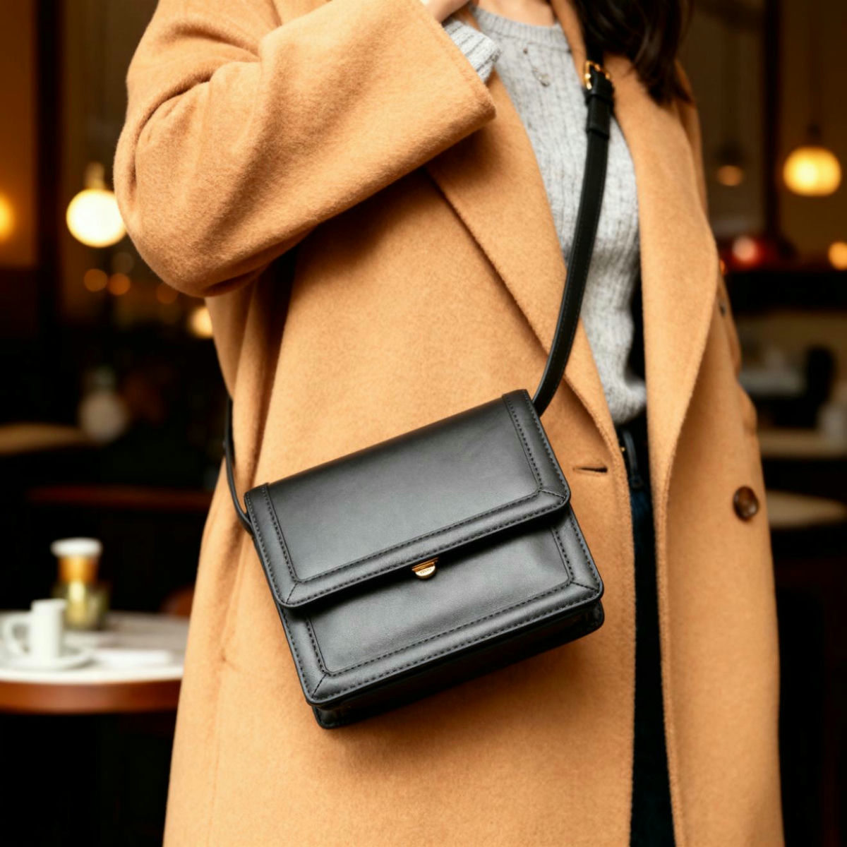 Sac bandoulière Anita - Noir