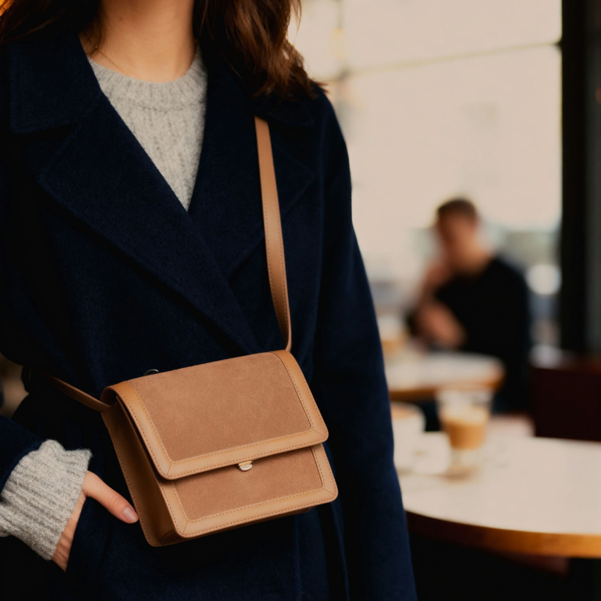 Sac bandoulière Anita - Noisette