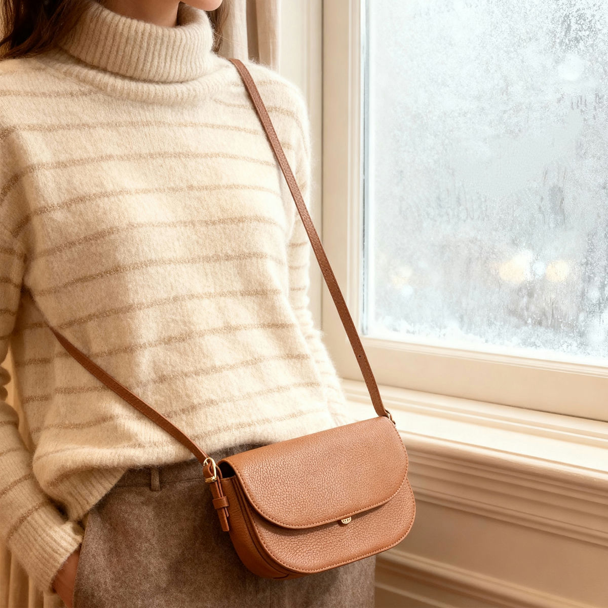 Sac porté épaule Béa - Cognac