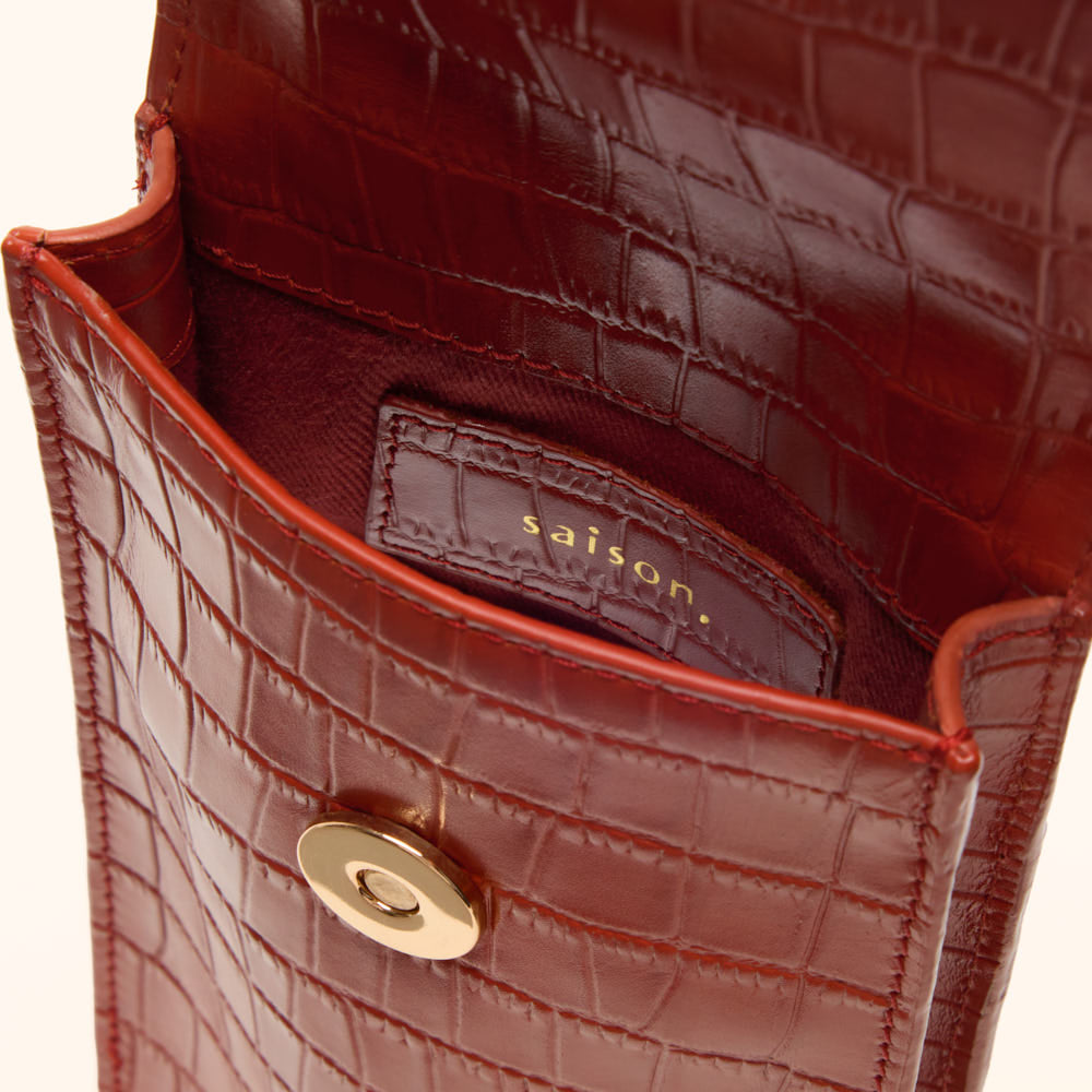 Pochette smartphone Chloé - Brique