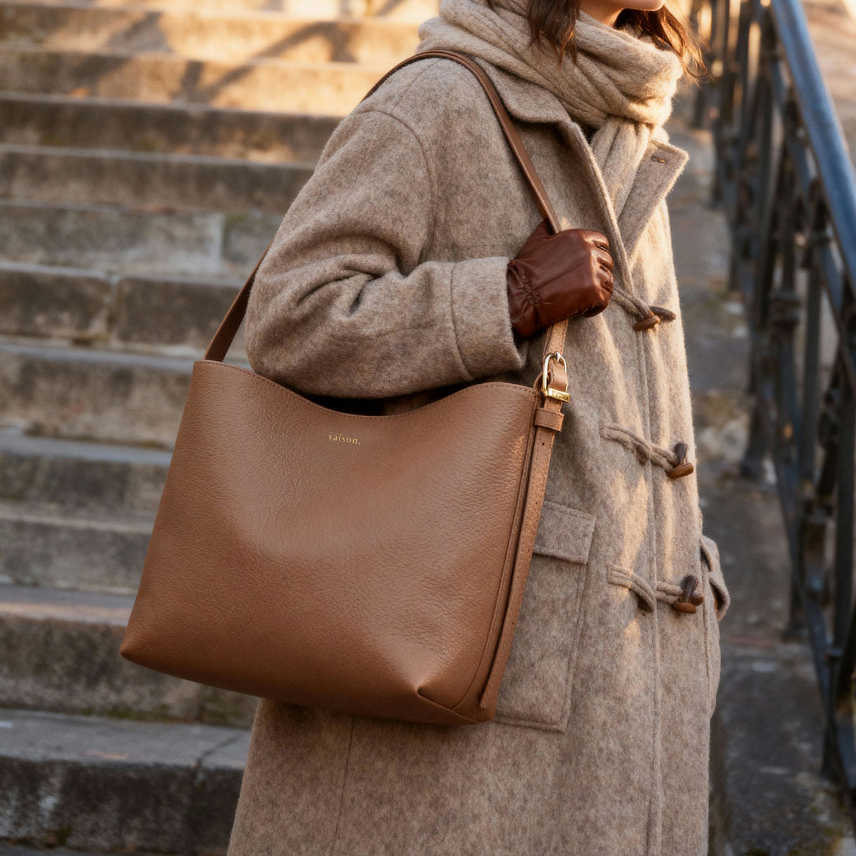 Sac seau Diane - Cognac