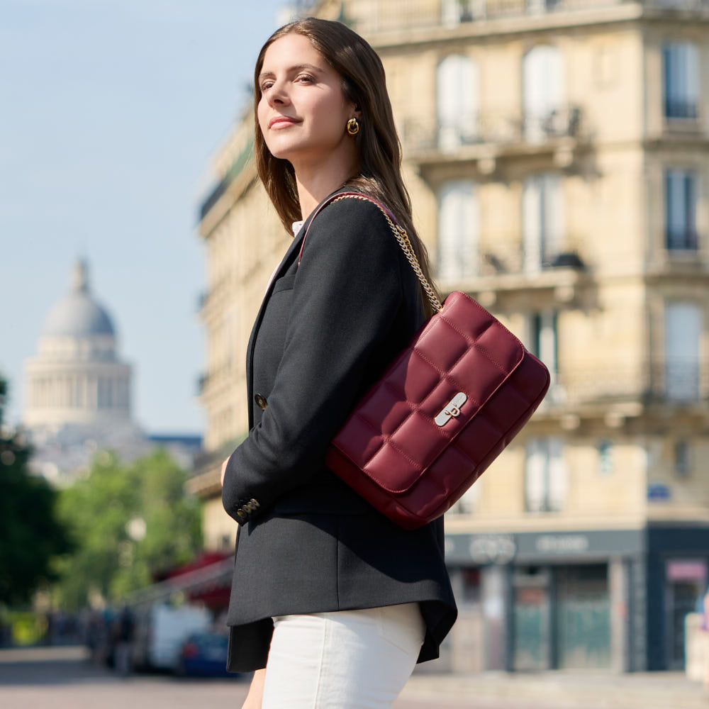 Sac porté épaule Frida - Bordeaux