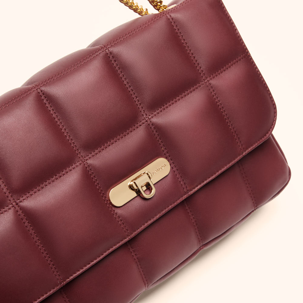 Sac porté épaule Frida - Bordeaux
