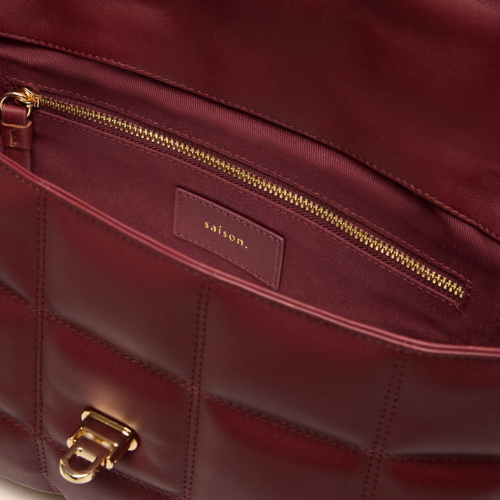 Sac porté épaule Frida - Bordeaux