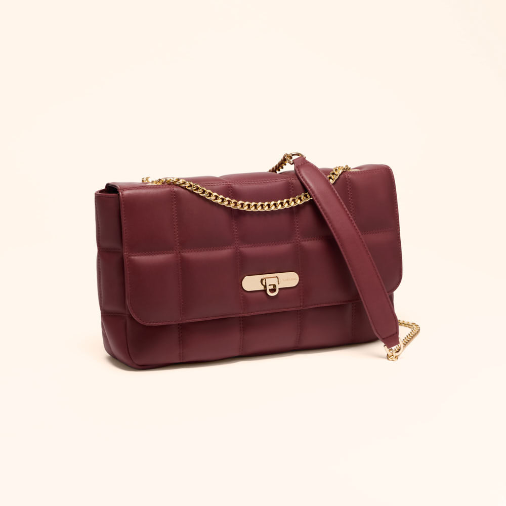 Sac porté épaule Frida - Bordeaux