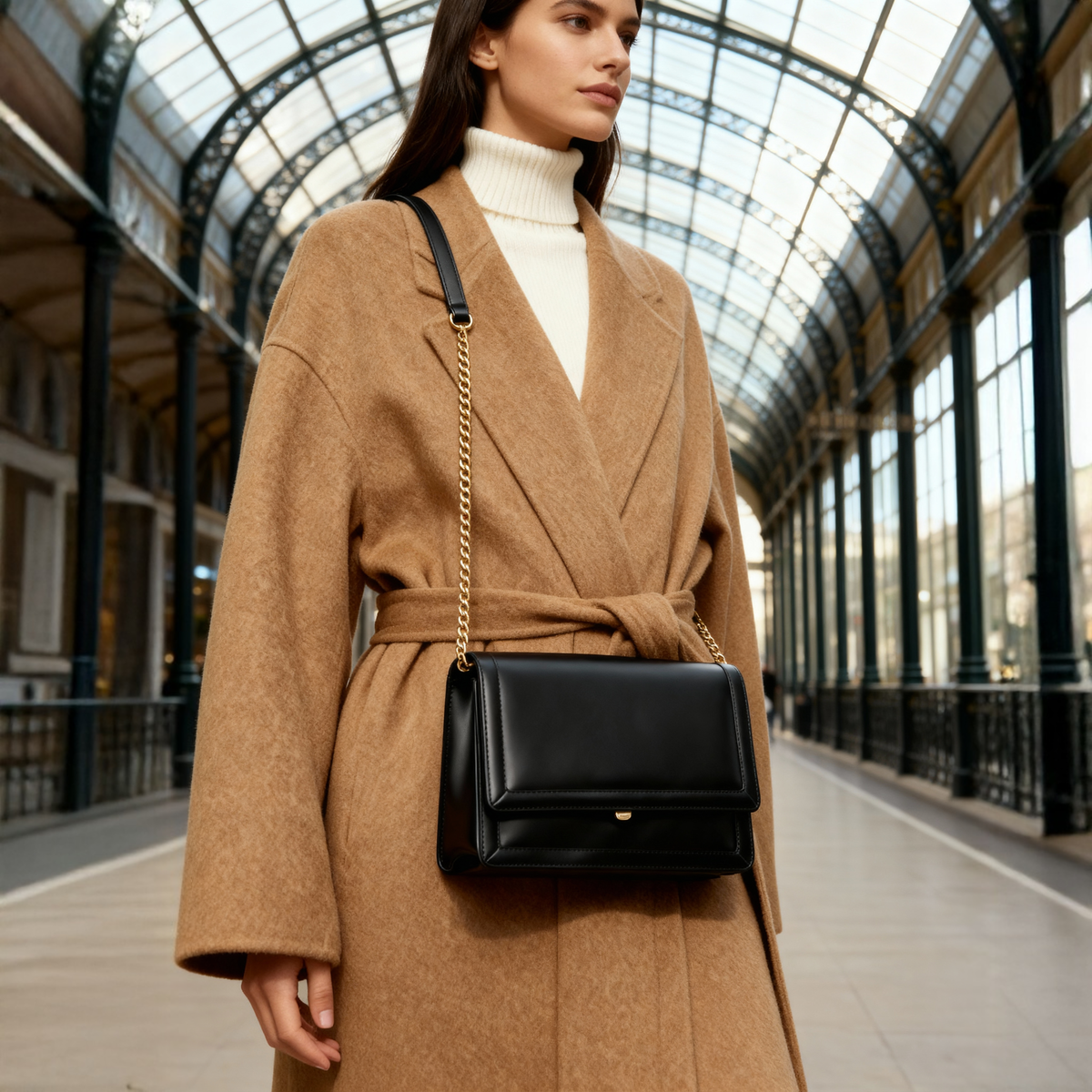 Sac bandoulière Hélène - Noir