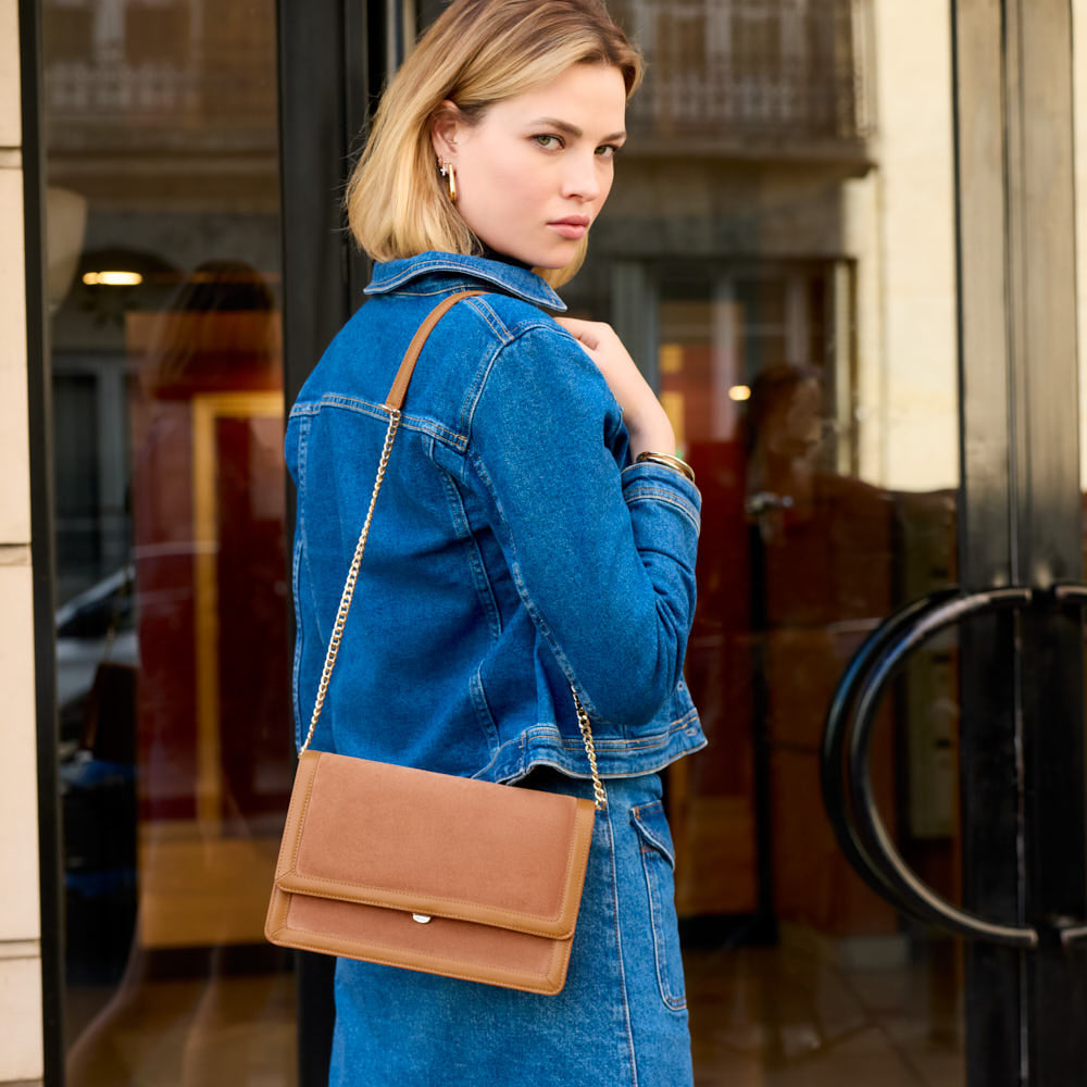 Sac bandoulière Hélène - Noisette