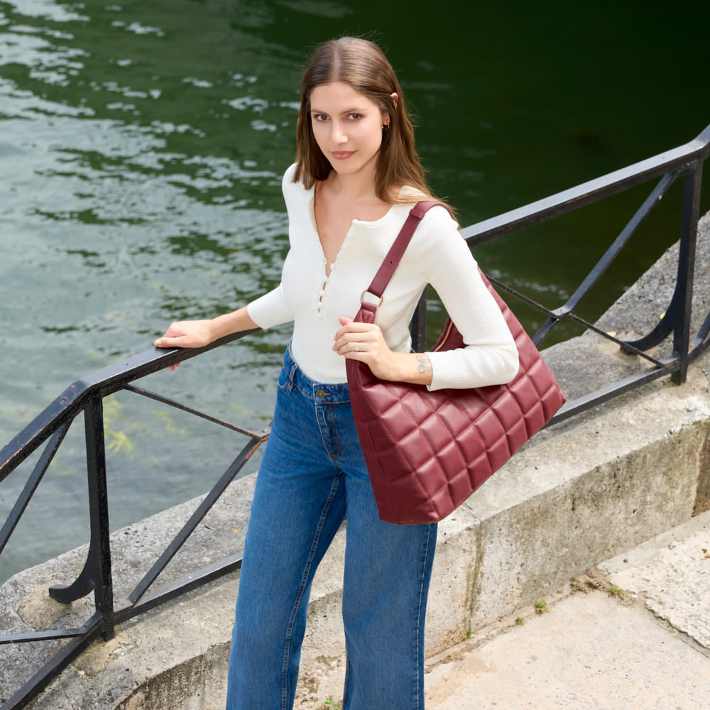Sac porté épaule Zazie - Bordeaux